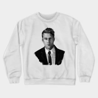 Dustin Lance Black - painterly greyscale portrait Crewneck Sweatshirt